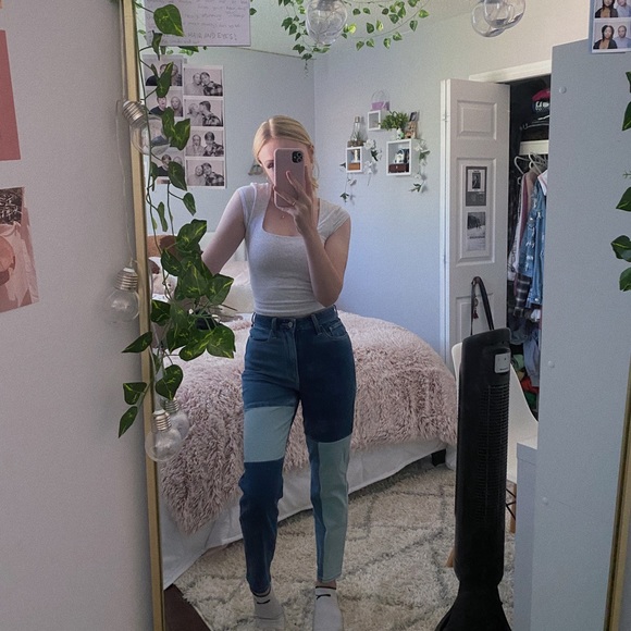 Patchwork Mom jeans - Picture 2 of 5